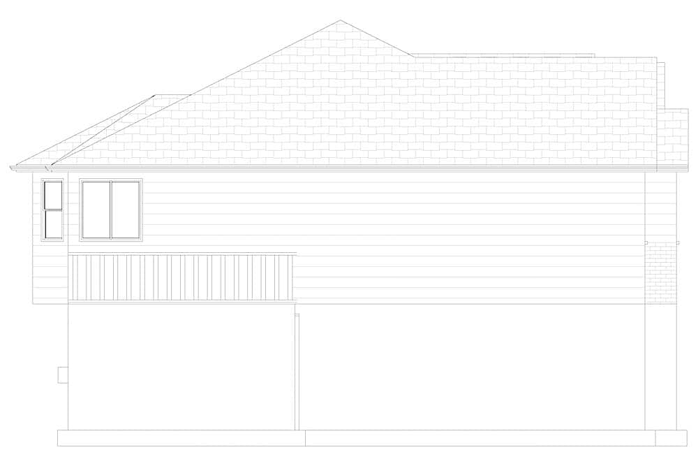 Home Plan Left Elevation of this 3-Bedroom,1861 Sq Ft Plan -187-1151