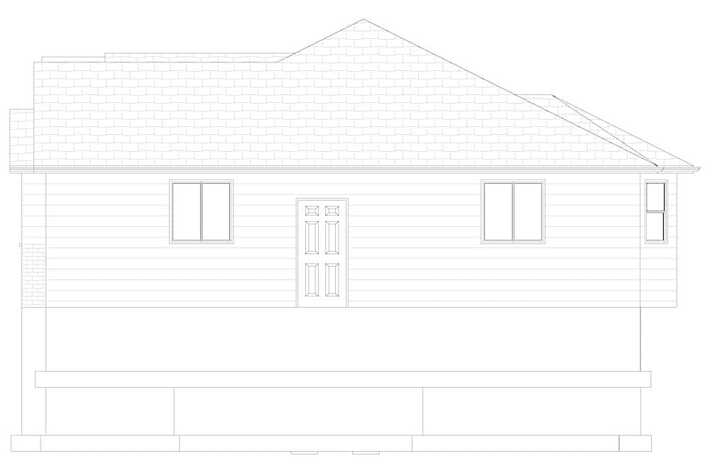 Home Plan Right Elevation of this 3-Bedroom,1861 Sq Ft Plan -187-1151