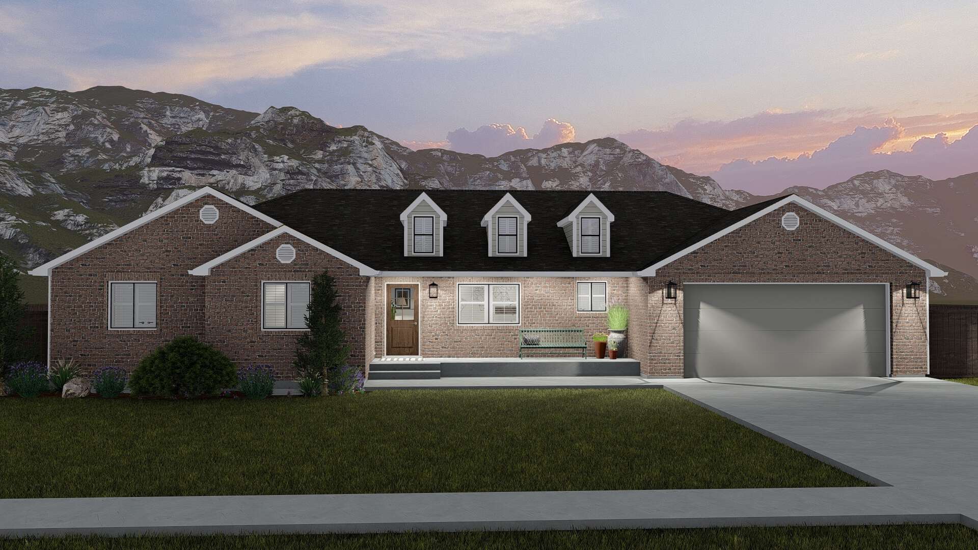 Ranch home (ThePlanCollection: Plan #187-1151)