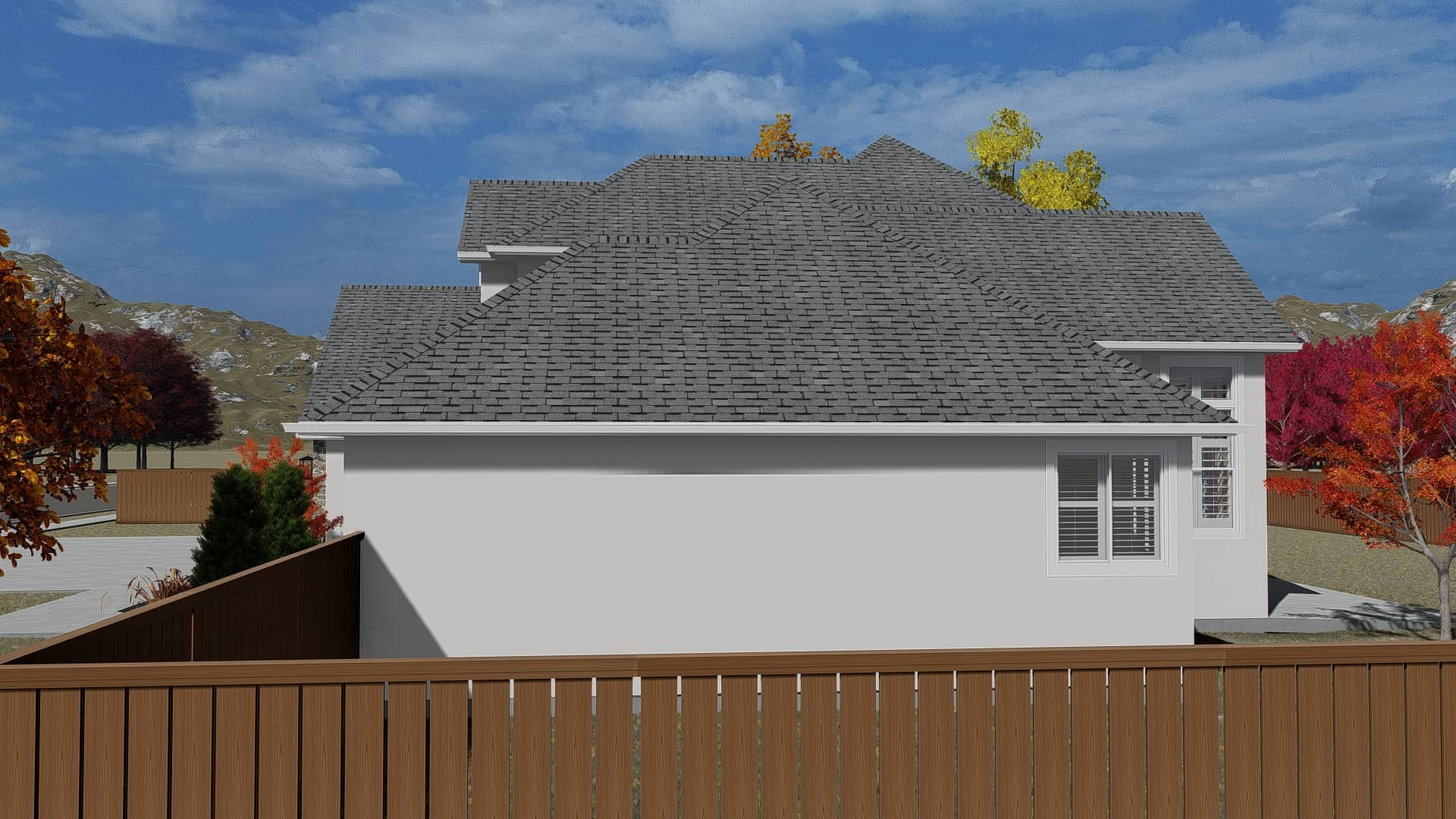 Side View of this 3-Bedroom, 2084 Sq Ft Plan - 187-1152
