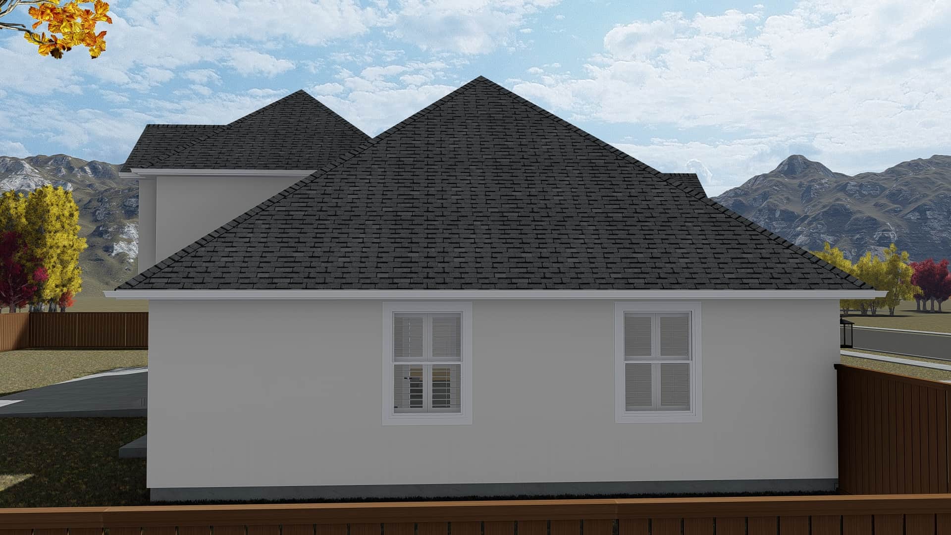 Side View of this 3-Bedroom, 2084 Sq Ft Plan - 187-1152