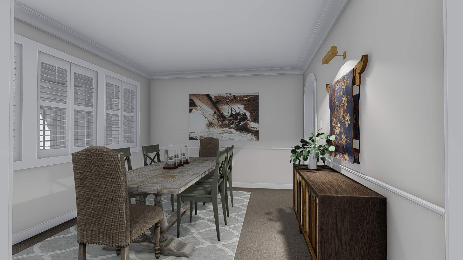 Dining Room of this 3-Bedroom, 2084 Sq Ft Plan - 187-1152