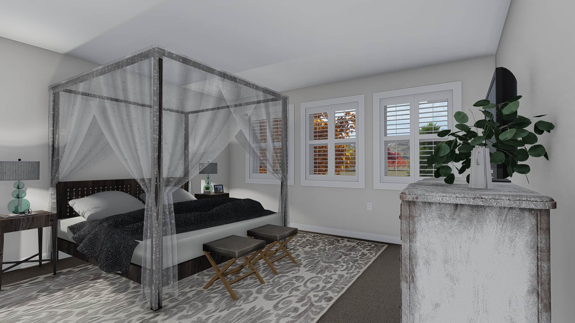Master Bedroom of this 3-Bedroom, 2084 Sq Ft Plan - 187-1152