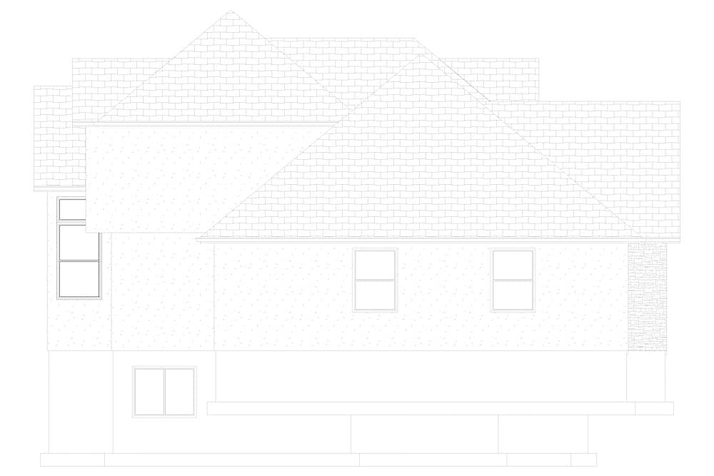 Home Plan Left Elevation of this 3-Bedroom,2084 Sq Ft Plan -187-1152