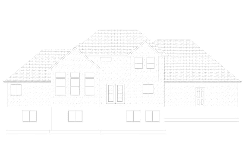 Home Plan Rear Elevation of this 3-Bedroom,2084 Sq Ft Plan -187-1152