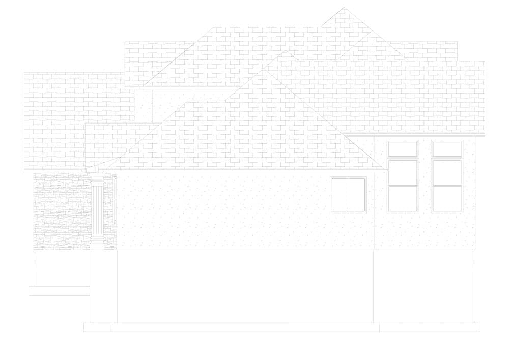 Home Plan Right Elevation of this 3-Bedroom,2084 Sq Ft Plan -187-1152