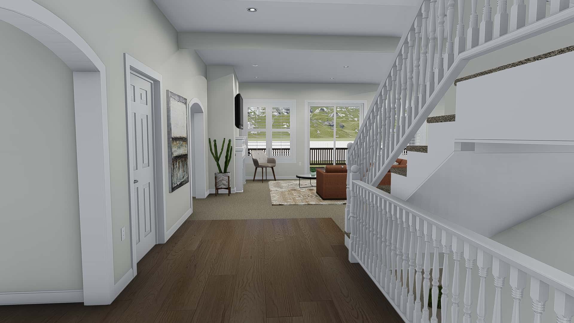 Hallway of this 3-Bedroom, 2920 Sq Ft Plan - 187-1154