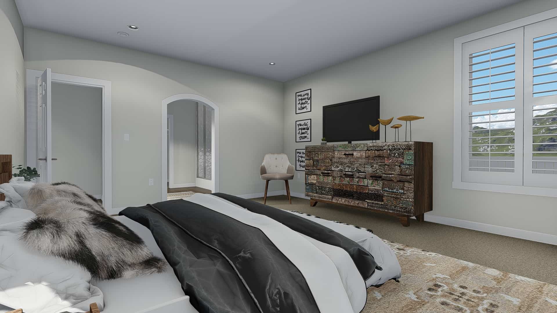 Master Bedroom of this 3-Bedroom, 2920 Sq Ft Plan - 187-1154
