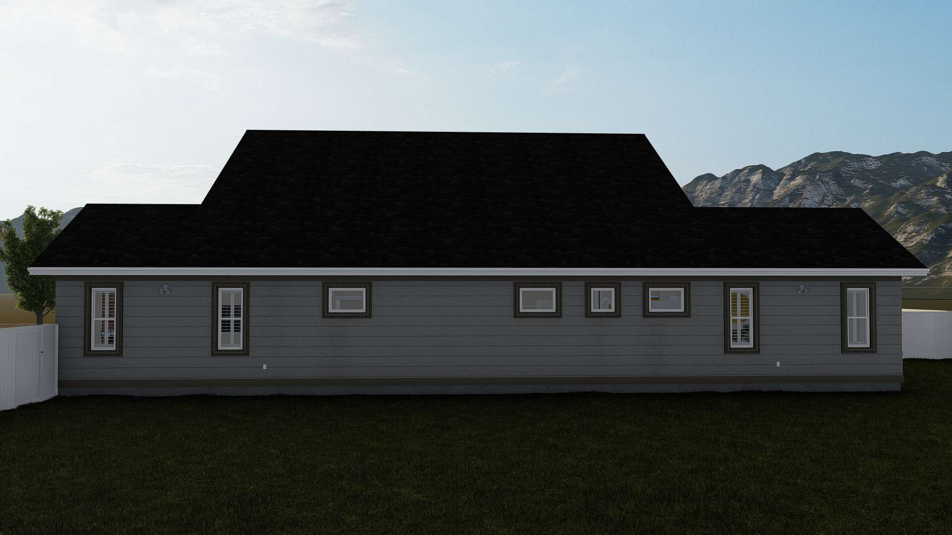 Side View of this 3-Bedroom, 2705 Sq Ft Plan - 187-1155