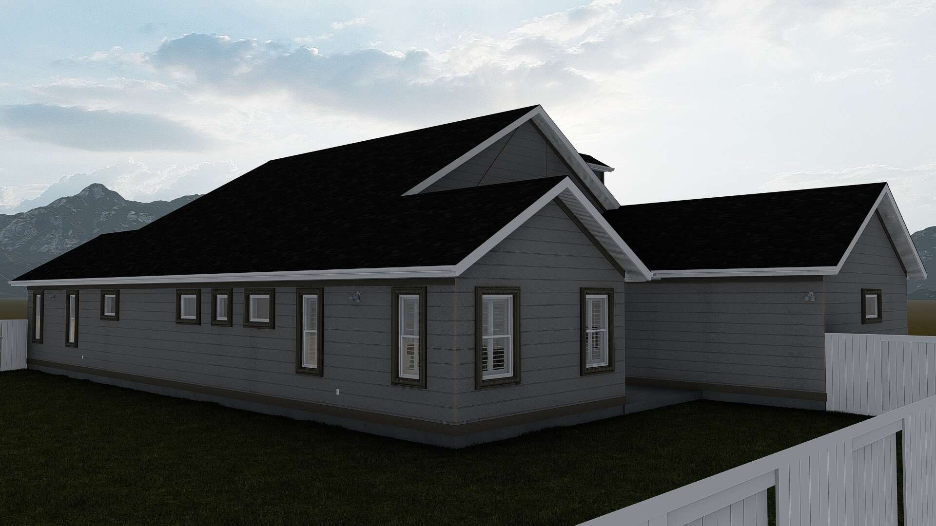 Side View of this 3-Bedroom, 2705 Sq Ft Plan - 187-1155