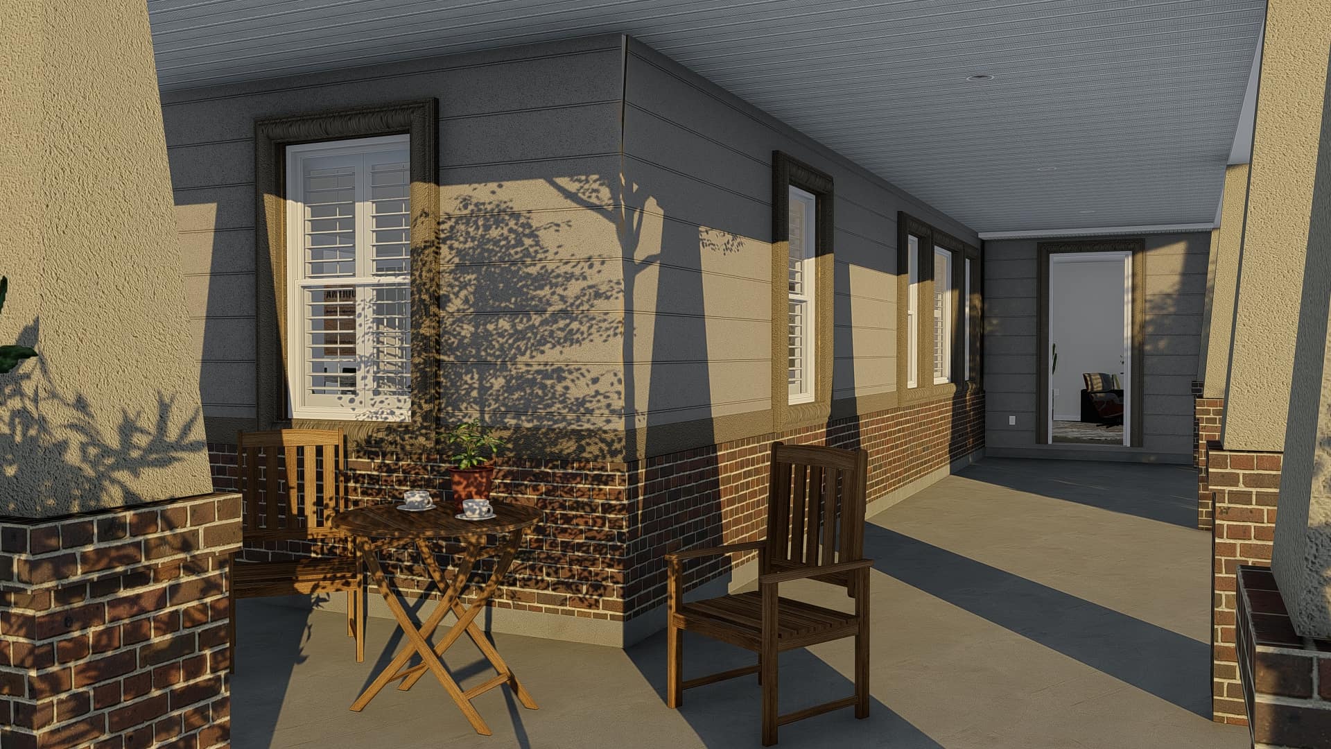 Porch of this 3-Bedroom, 2705 Sq Ft Plan - 187-1155