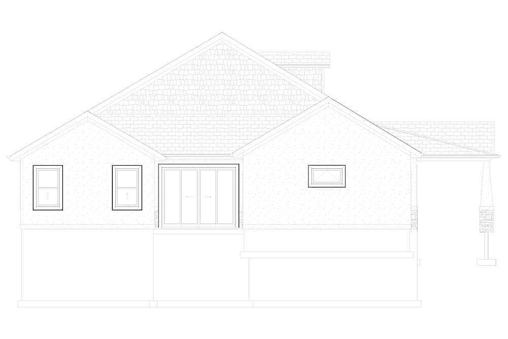Home Plan Left Elevation of this 2-Bedroom,2705 Sq Ft Plan -187-1155