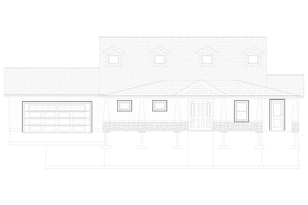 Home Plan Front Elevation of this 2-Bedroom,2705 Sq Ft Plan -187-1155