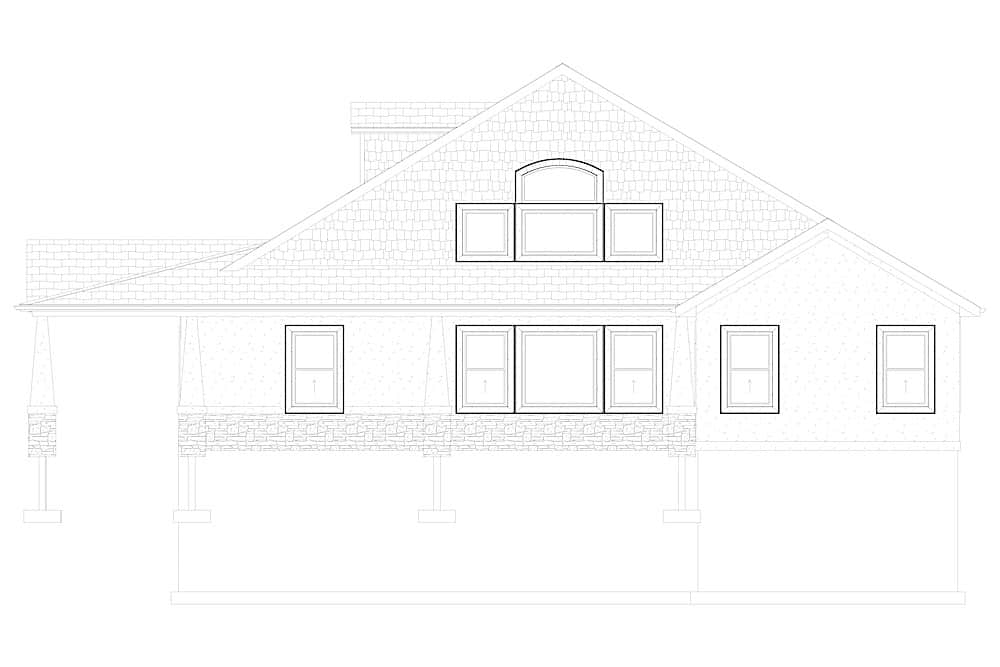 Home Plan Right Elevation of this 2-Bedroom,2705 Sq Ft Plan -187-1155