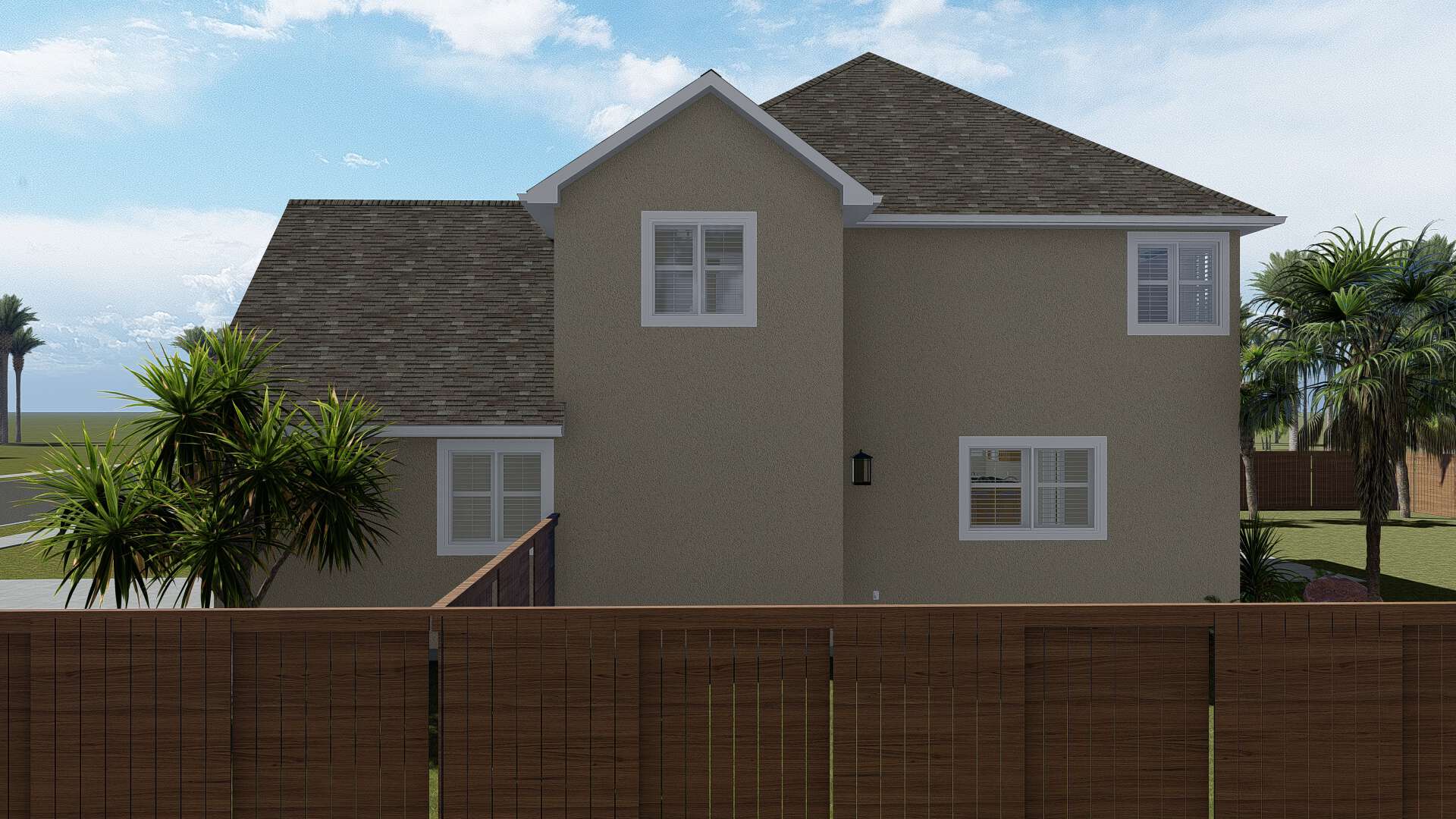 Side View of this 3-Bedroom, 2026 Sq Ft Plan - 187-1156