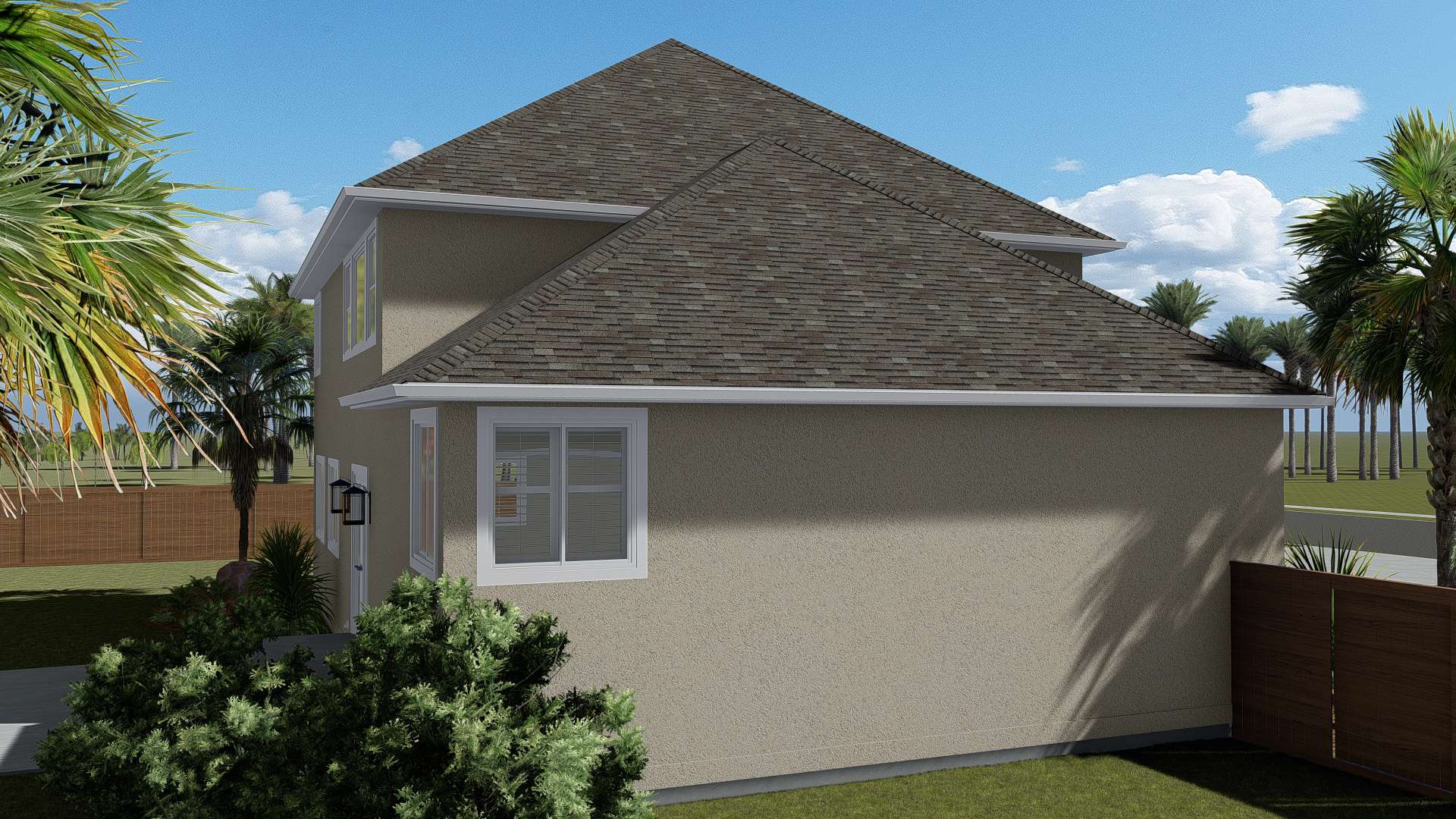 Side View of this 3-Bedroom, 2026 Sq Ft Plan - 187-1156