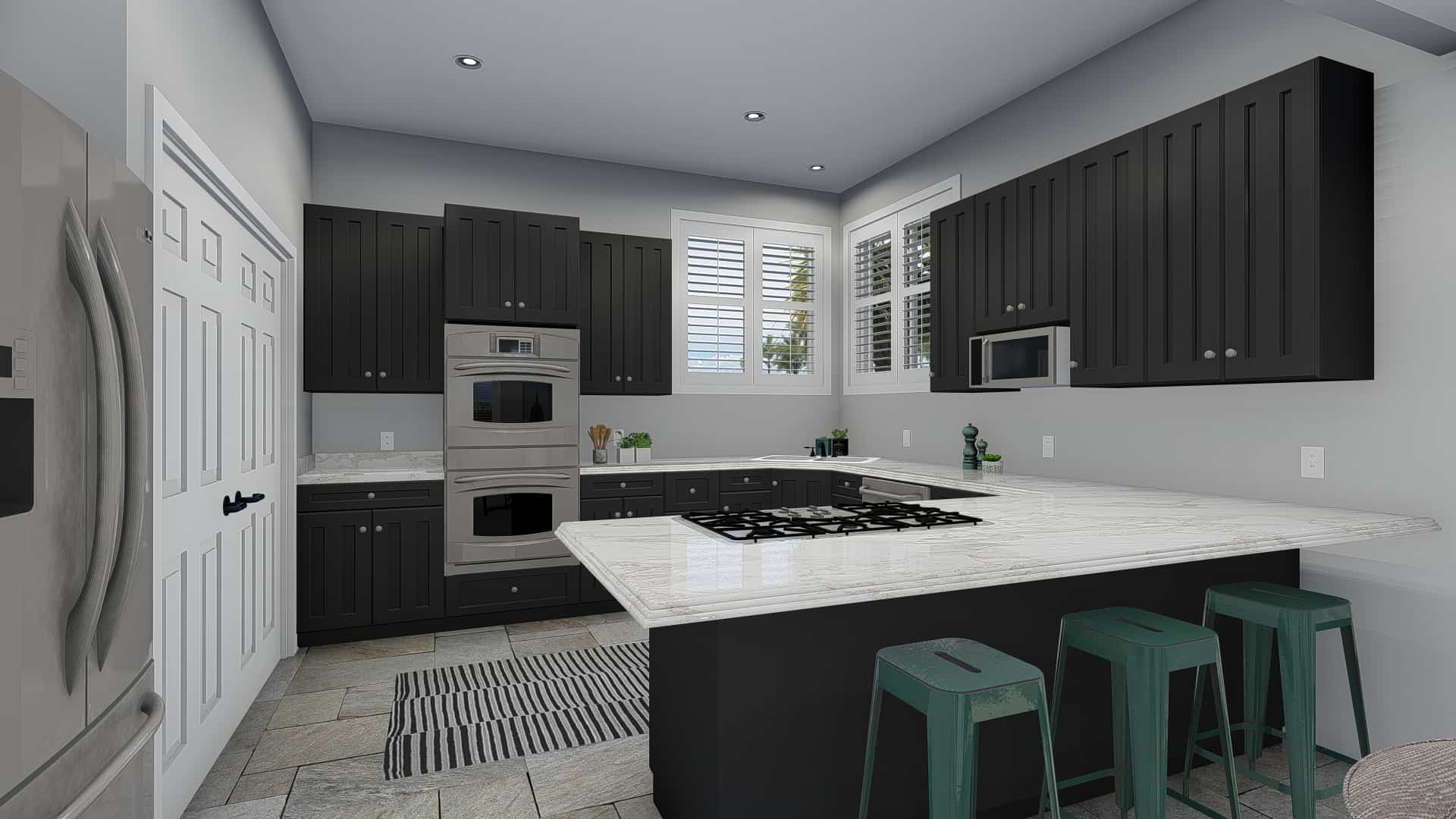Kitchen of this 3-Bedroom, 2026 Sq Ft Plan - 187-1156