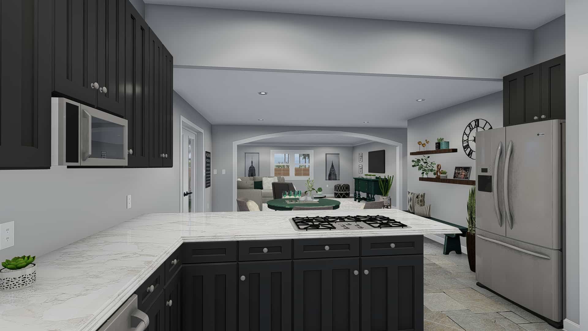 Kitchen of this 3-Bedroom, 2026 Sq Ft Plan - 187-1156