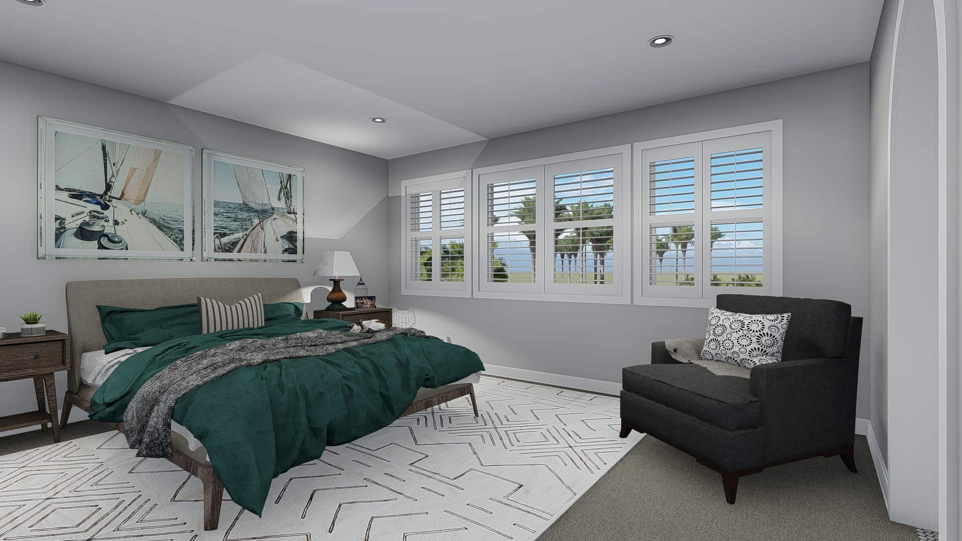 Master Bedroom of this 3-Bedroom, 2026 Sq Ft Plan - 187-1156