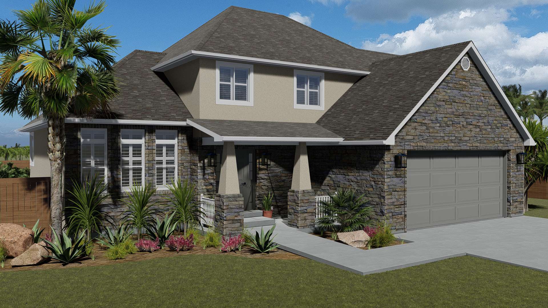 Front View of this 3-Bedroom, 2026 Sq Ft Plan - 187-1156