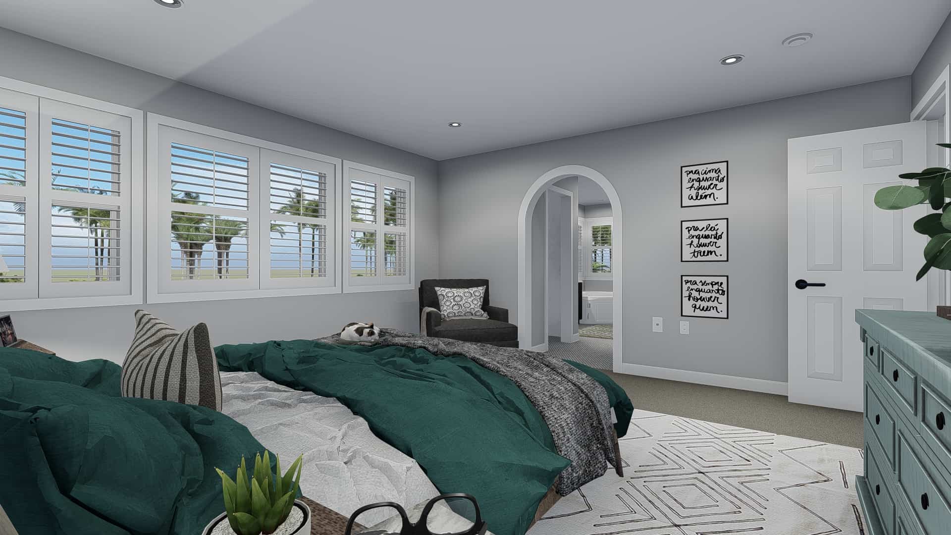 Master Bedroom of this 3-Bedroom, 2026 Sq Ft Plan - 187-1156