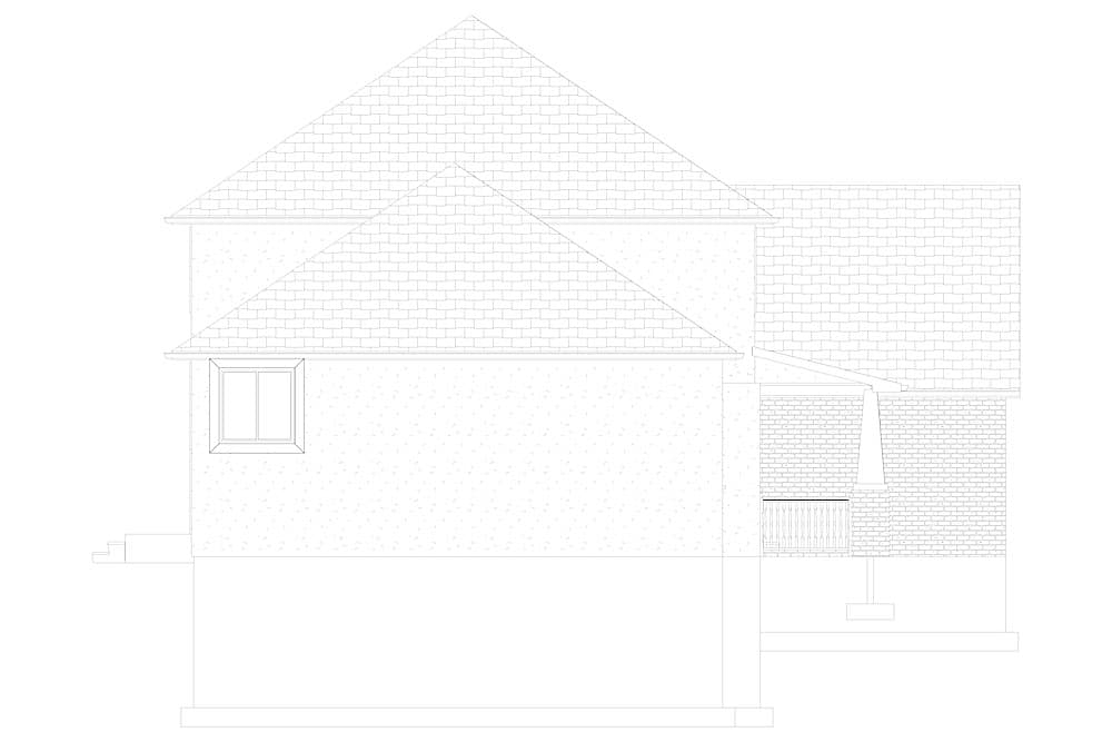 Home Plan Left Elevation of this 3-Bedroom,2026 Sq Ft Plan -187-1156