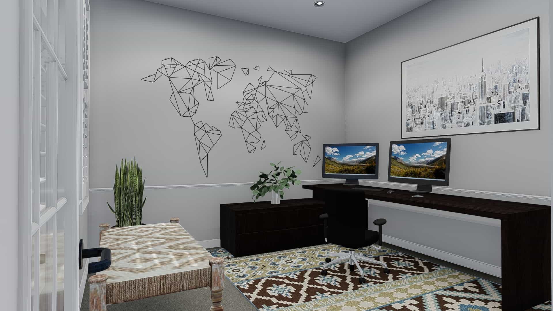 Home Office of this 3-Bedroom, 2026 Sq Ft Plan - 187-1156