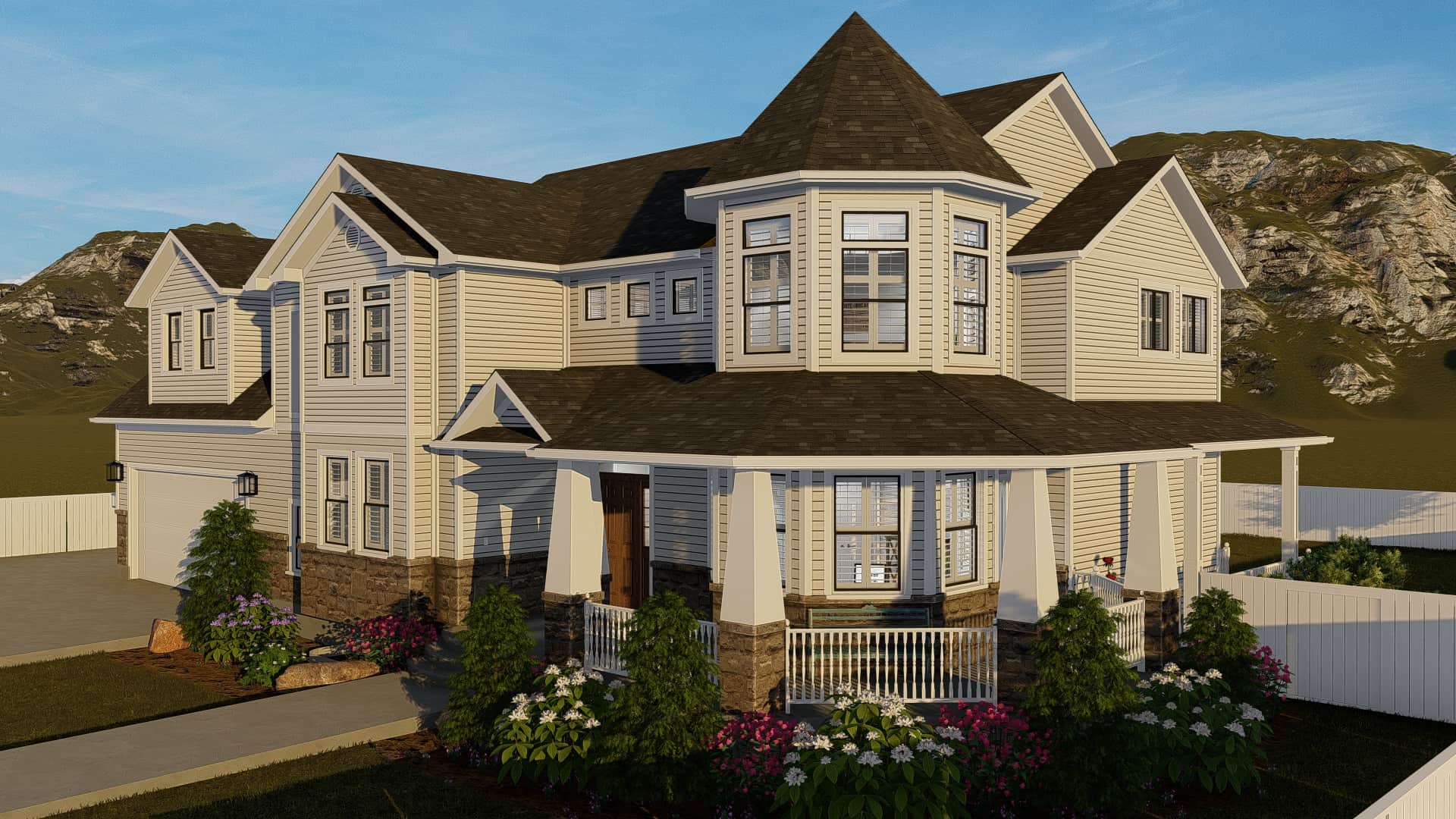 Side View of this 4-Bedroom, 2898 Sq Ft Plan - 187-1157