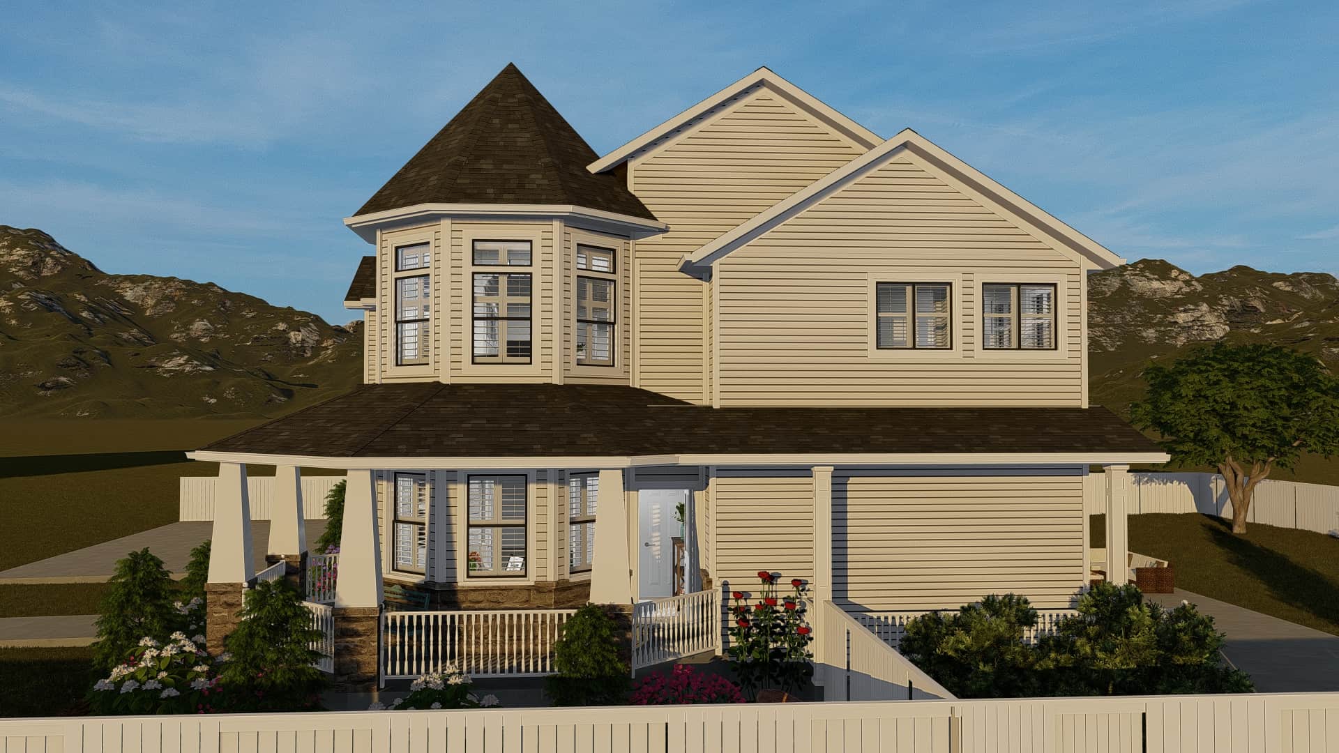Side View of this 4-Bedroom, 2898 Sq Ft Plan - 187-1157