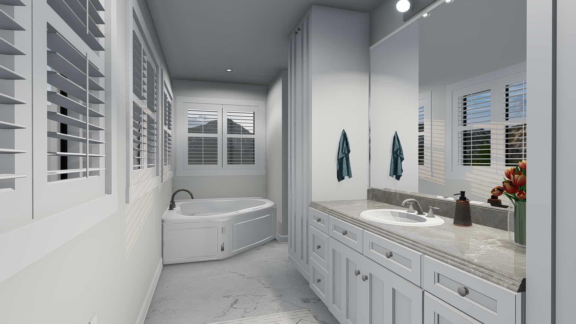 Master Bathroom of this 4-Bedroom, 2898 Sq Ft Plan - 187-1157