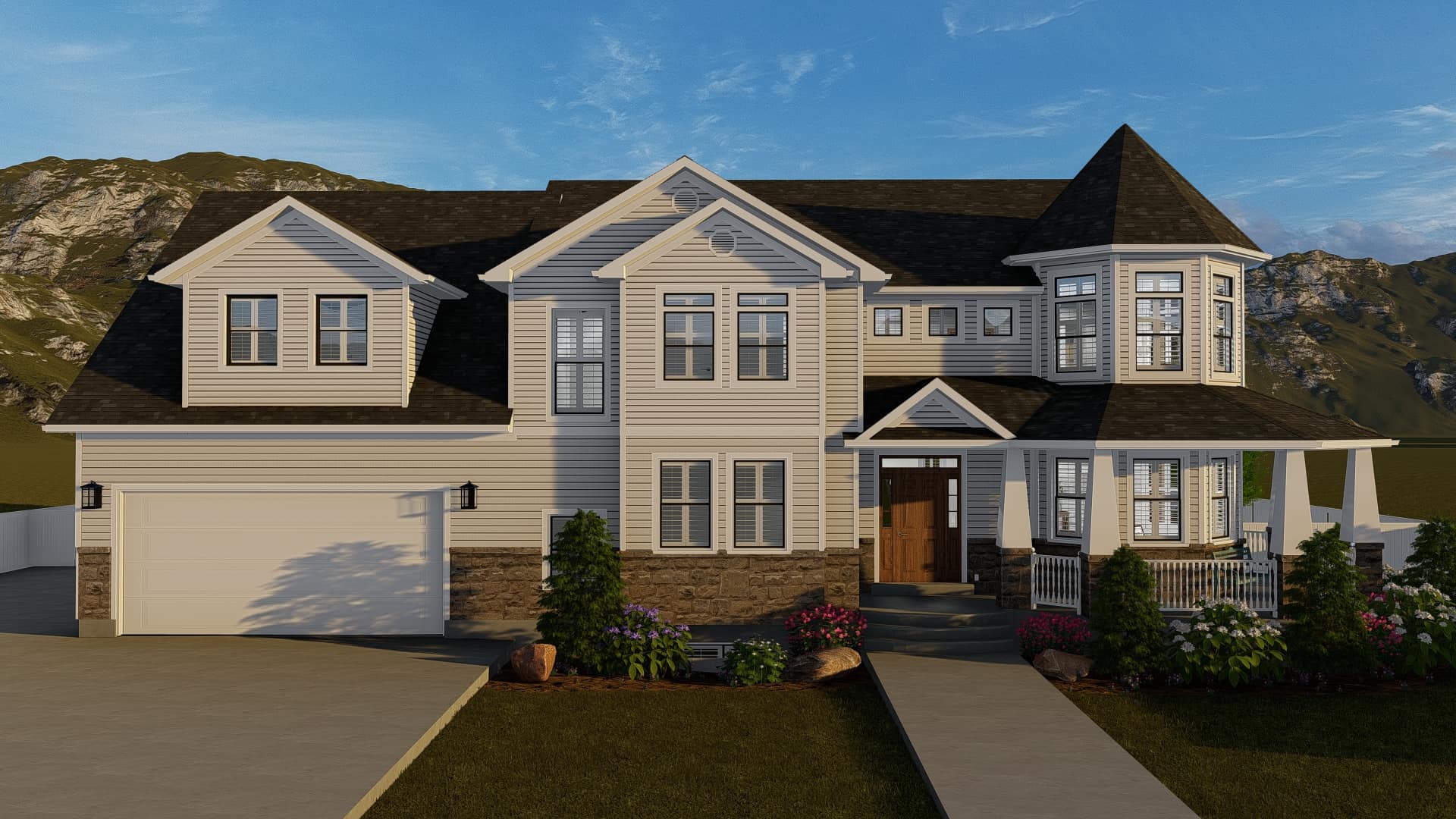 Traditional home (ThePlanCollection: Plan #187-1157)