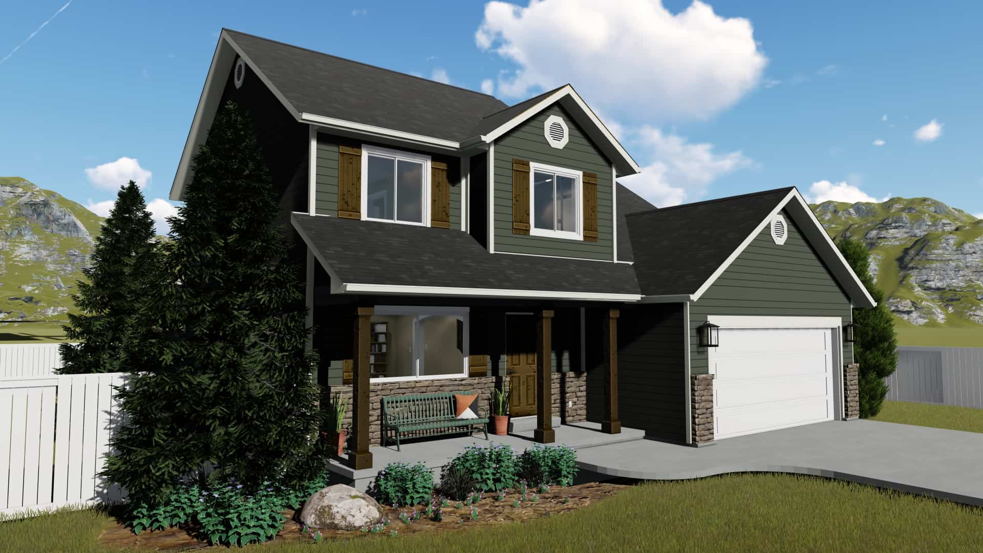 Left Side View of this 3-Bedroom,1621 Sq Ft Plan -1621