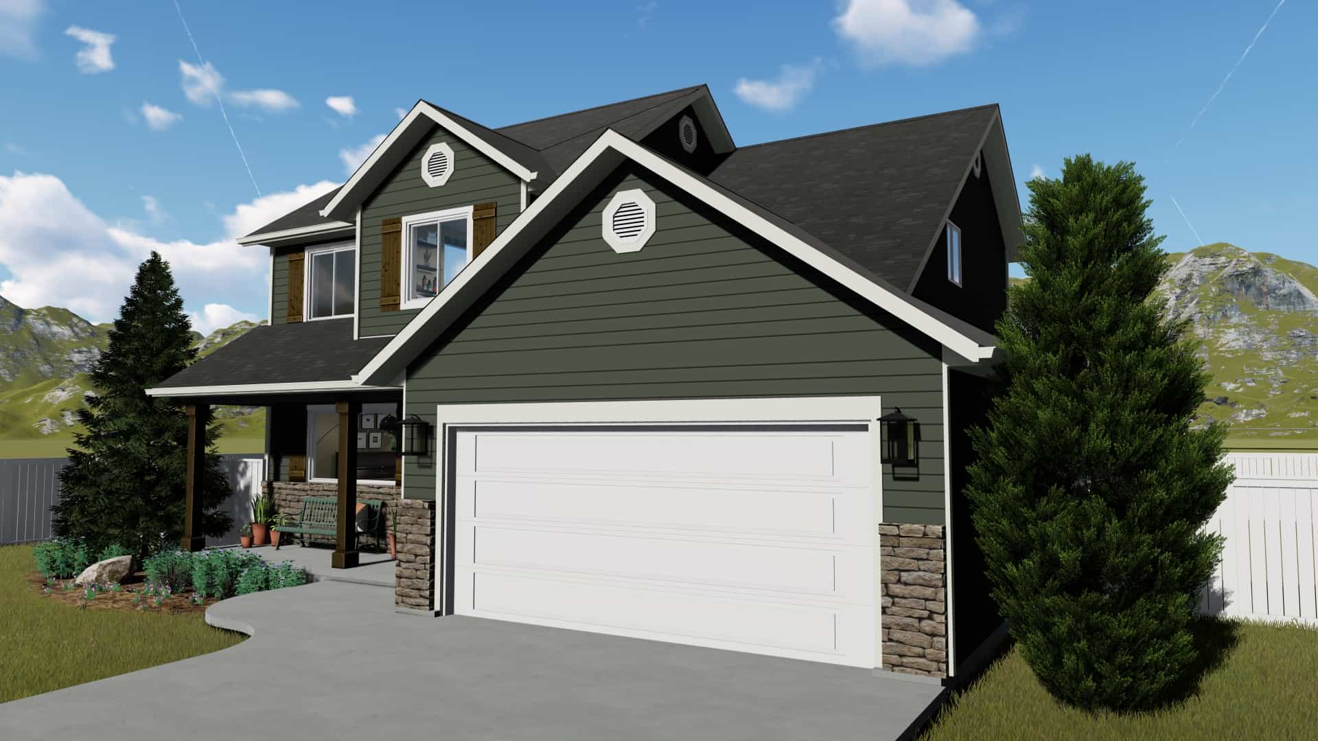 Right Side View of this 3-Bedroom,1621 Sq Ft Plan -1621