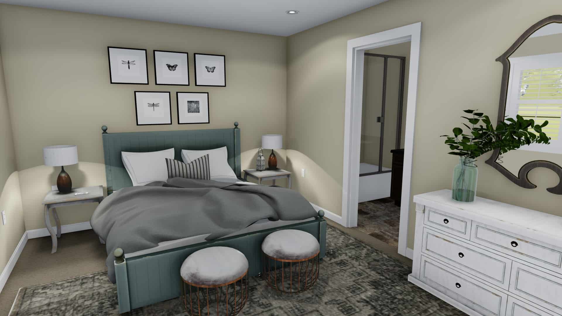 Master Bedroom of this 3-Bedroom,1621 Sq Ft Plan -1621
