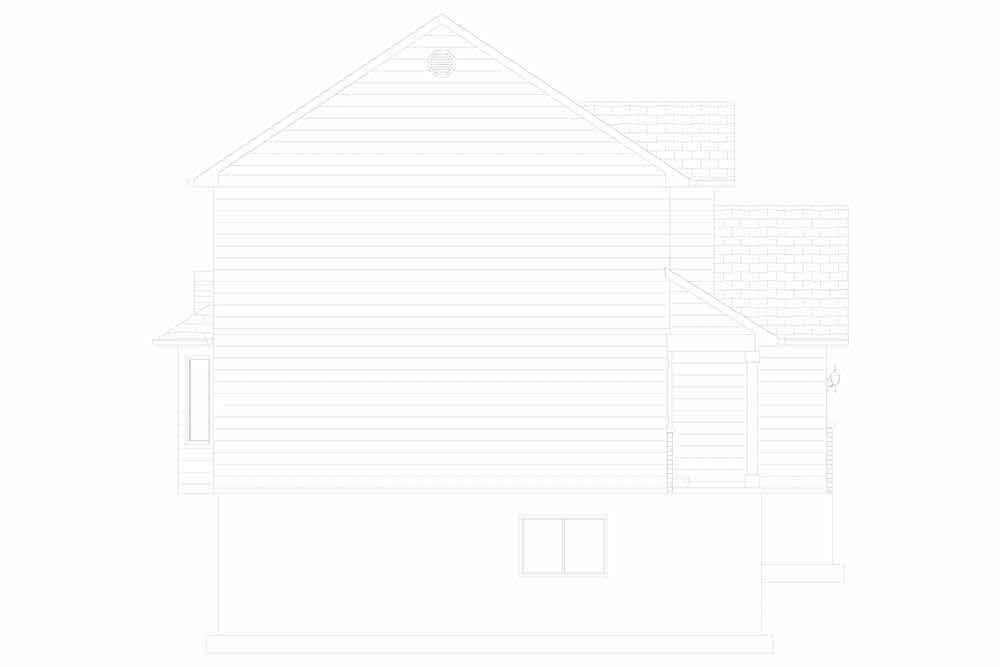 Home Plan Left Elevation of this 3-Bedroom,1621 Sq Ft Plan -187-1158