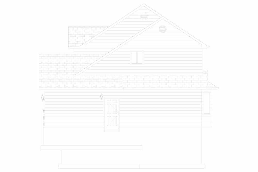 Home Plan Right Elevation of this 3-Bedroom,1621 Sq Ft Plan -187-1158