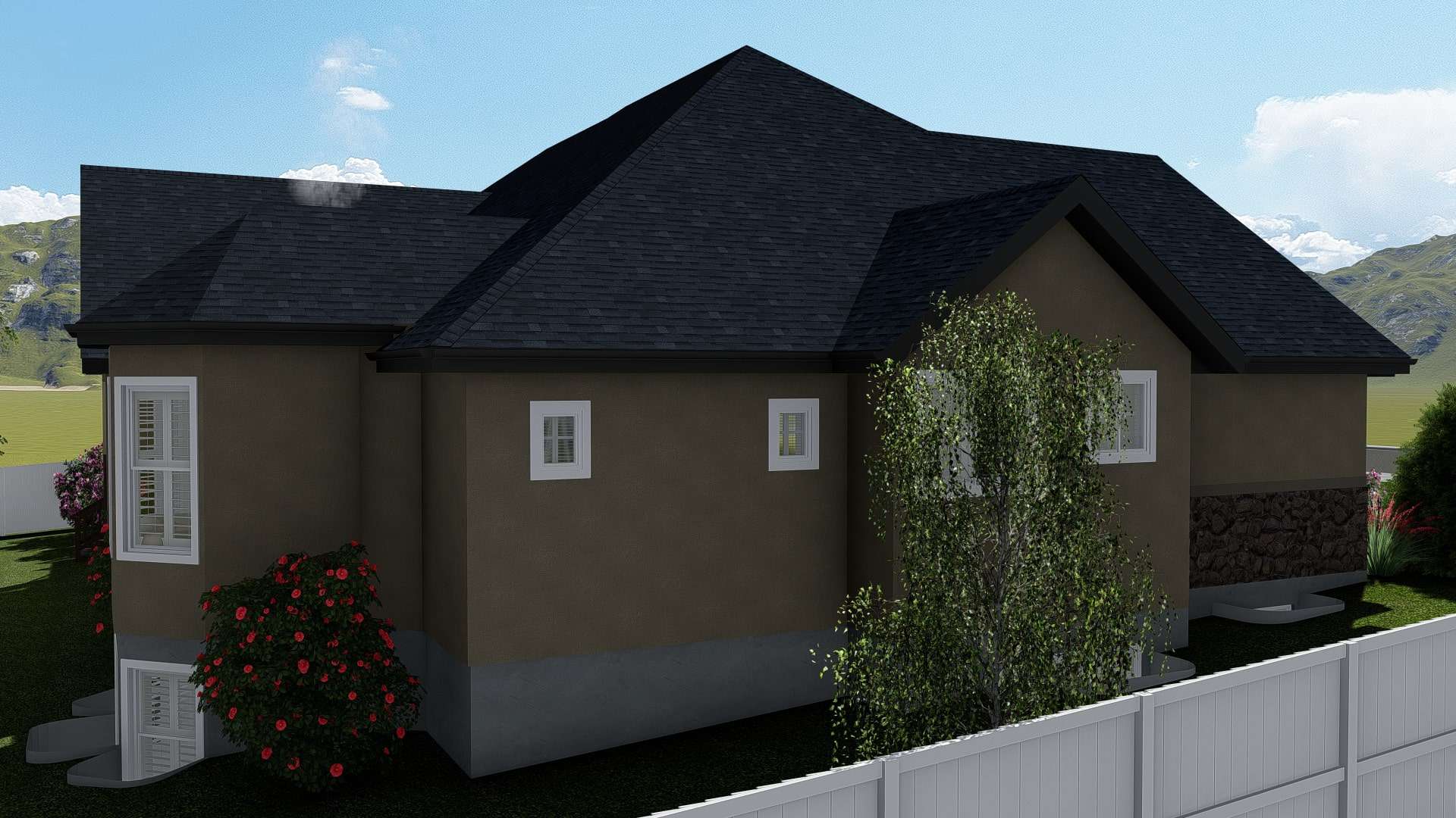 Side View of this 1-Bedroom, 2428 Sq Ft Plan - 187-1159