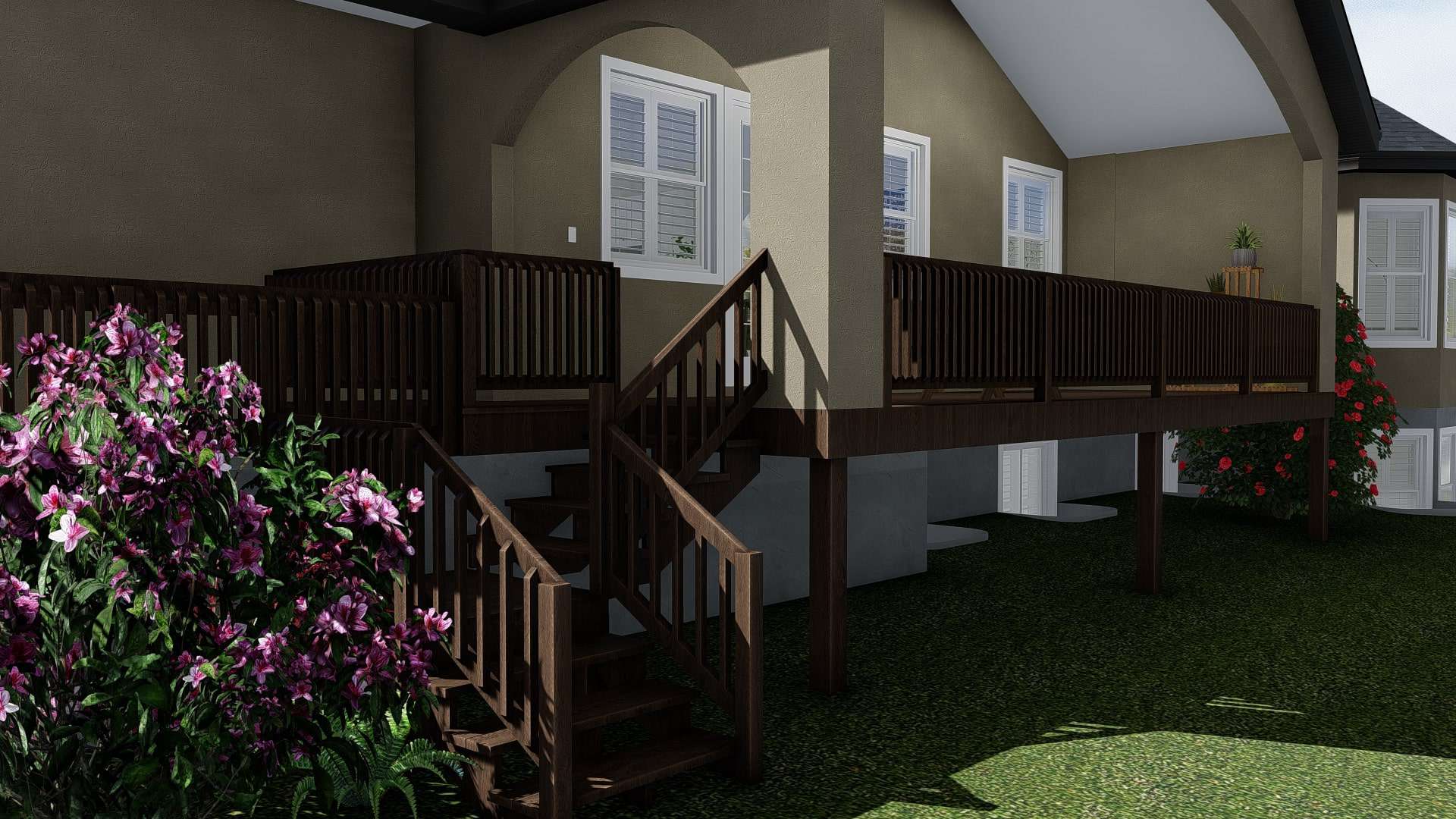 Deck of this 1-Bedroom, 2428 Sq Ft Plan - 187-1159