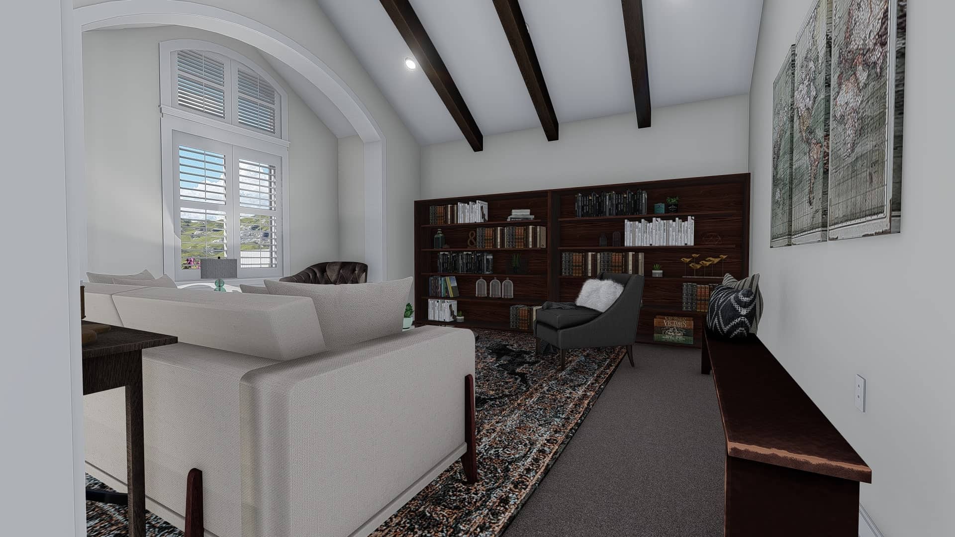 Living Room of this 1-Bedroom, 2428 Sq Ft Plan - 187-1159