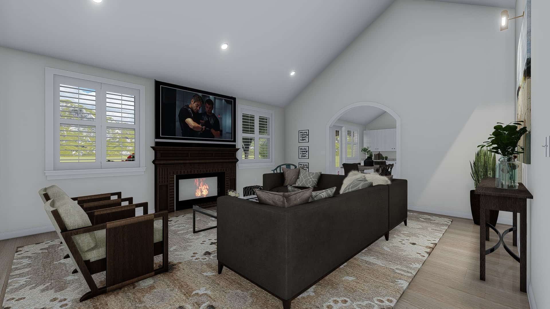 Family Room of this 1-Bedroom, 2428 Sq Ft Plan - 187-1159