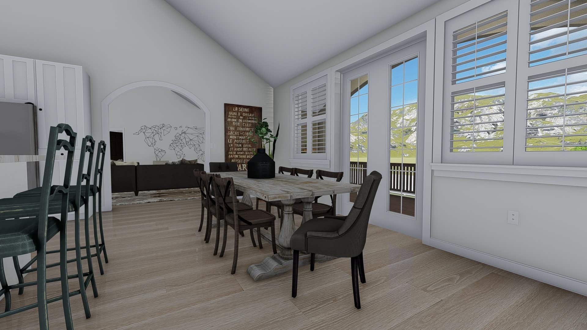 Dining Room of this 1-Bedroom, 2428 Sq Ft Plan - 187-1159