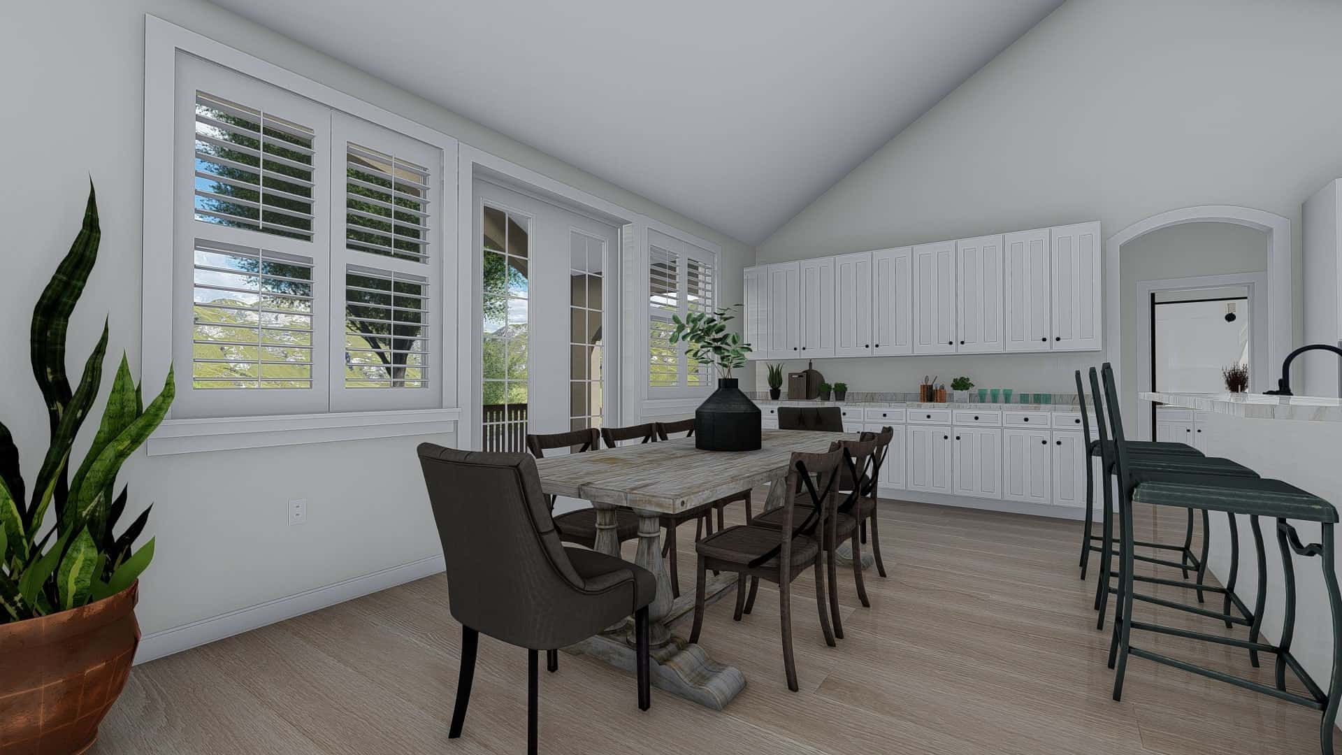 Dining Room of this 1-Bedroom, 2428 Sq Ft Plan - 187-1159