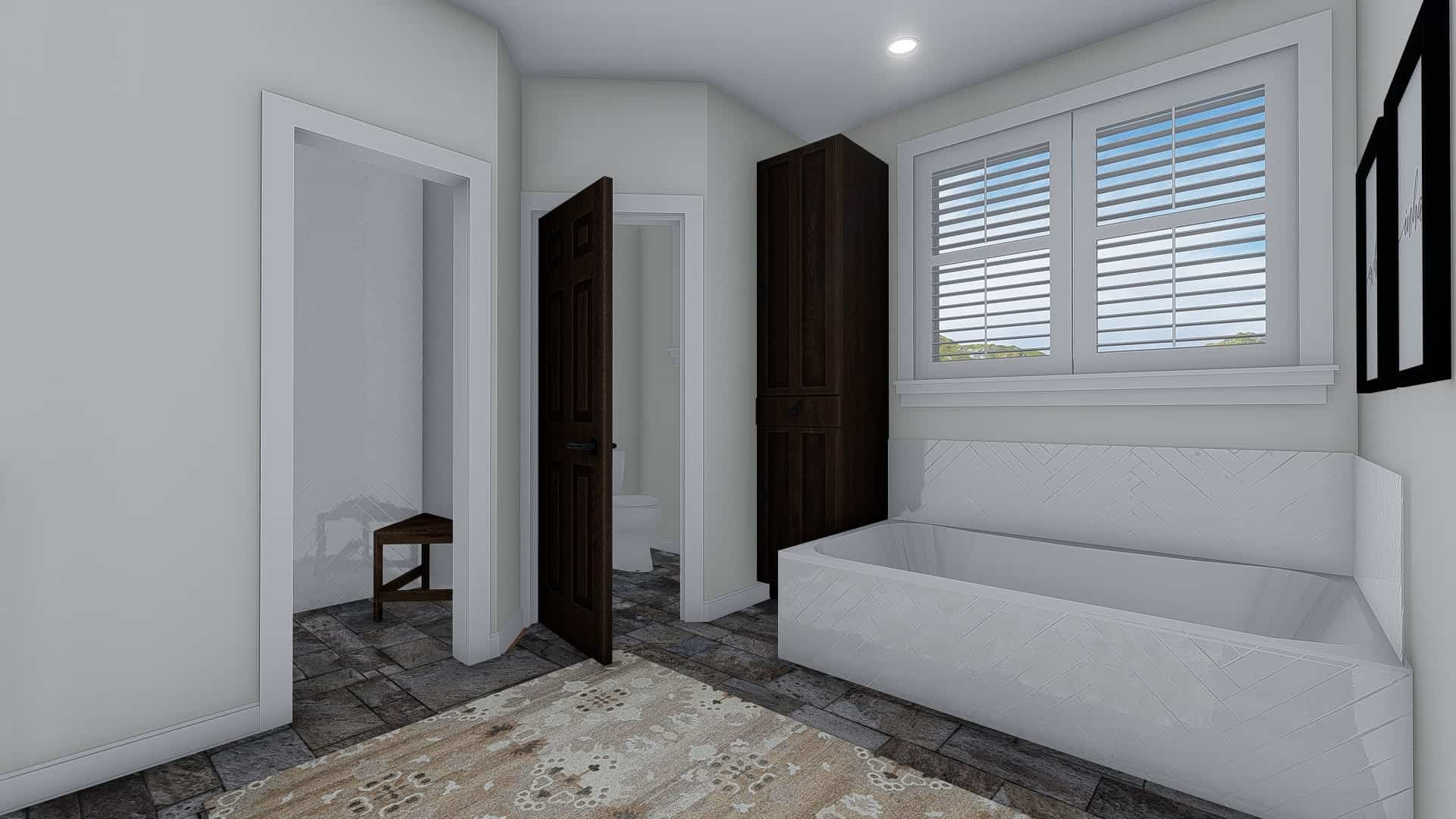 Master Bathroom of this 1-Bedroom, 2428 Sq Ft Plan - 187-1159