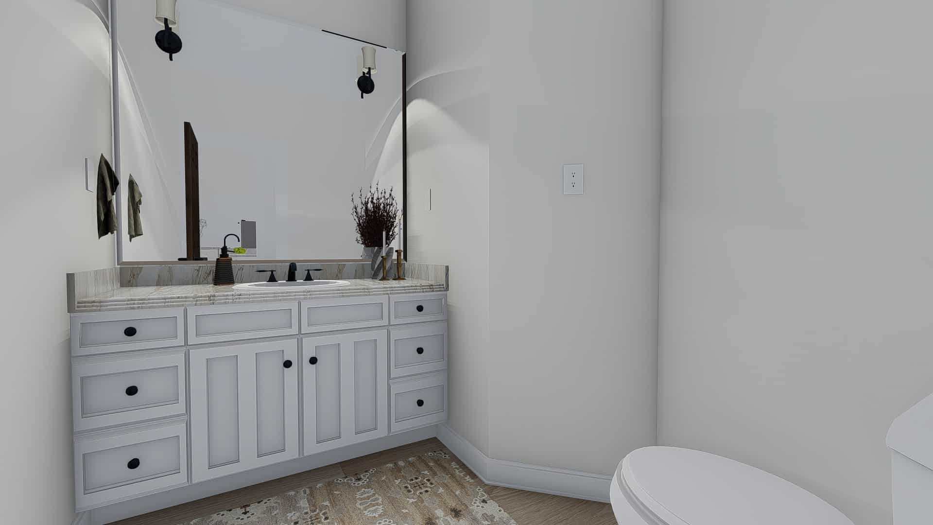 Bathroom of this 1-Bedroom, 2428 Sq Ft Plan - 187-1159