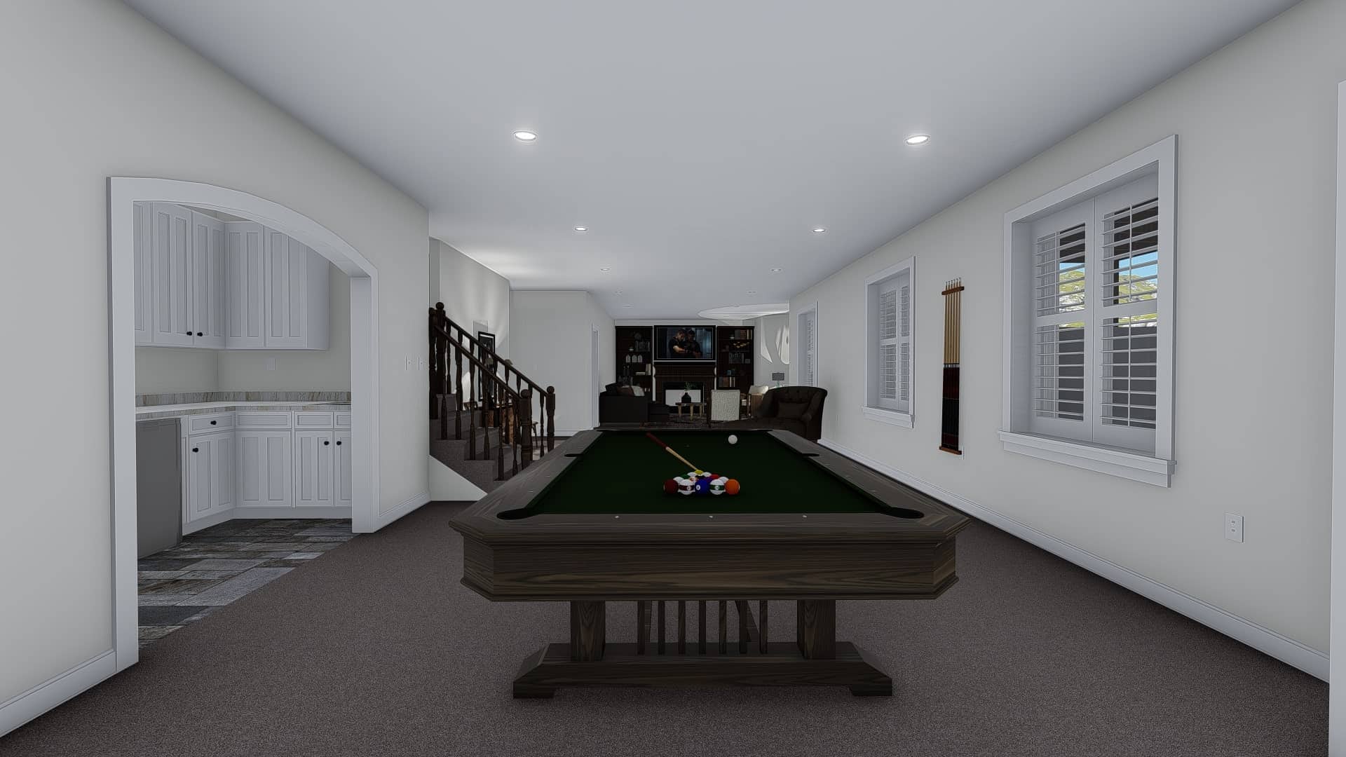 Family Room of this 1-Bedroom, 2428 Sq Ft Plan - 187-1159