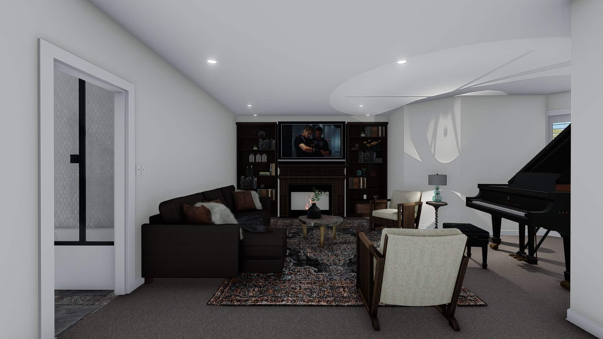 Family Room of this 1-Bedroom, 2428 Sq Ft Plan - 187-1159