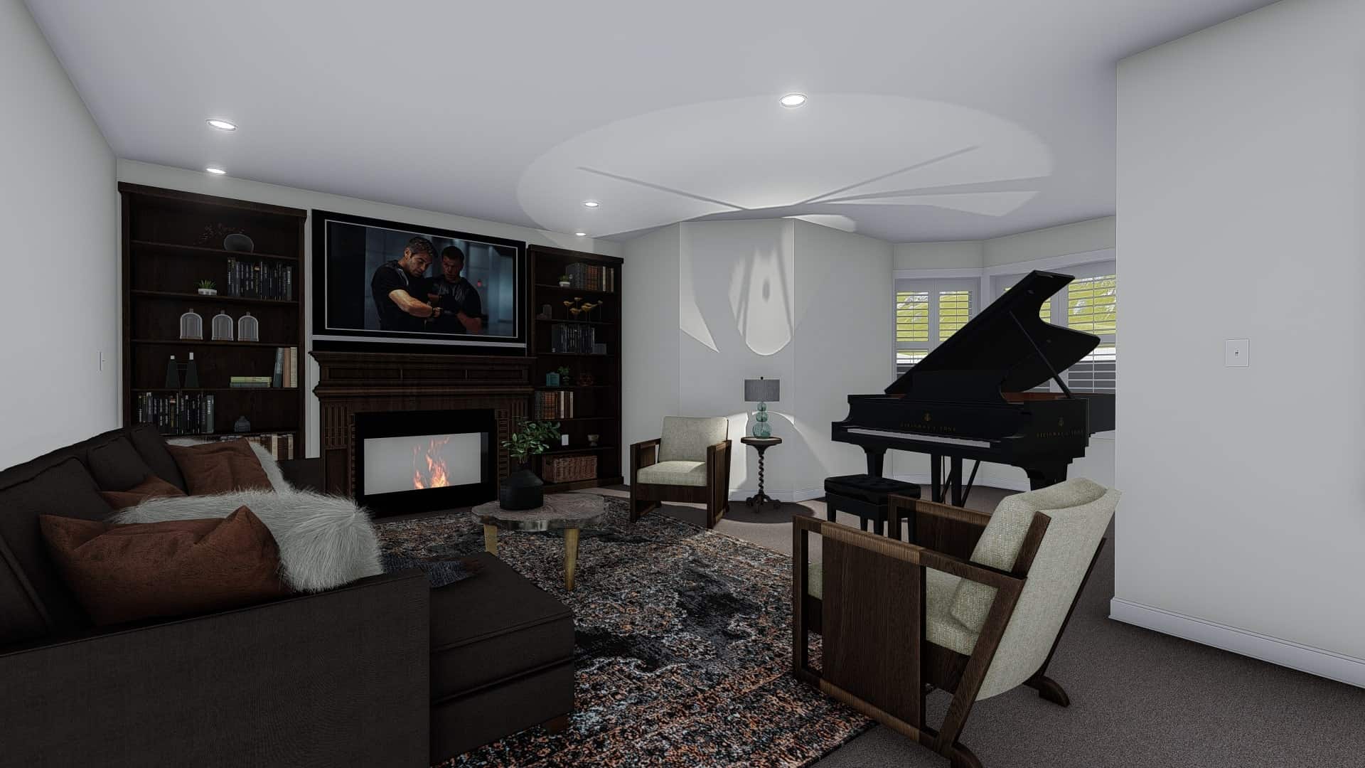 Family Room of this 1-Bedroom, 2428 Sq Ft Plan - 187-1159