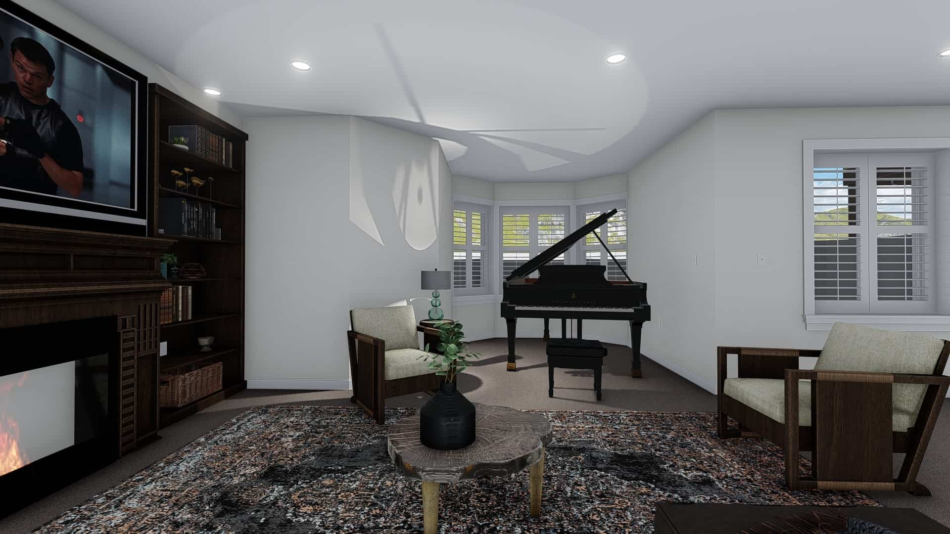 Family Room of this 1-Bedroom, 2428 Sq Ft Plan - 187-1159