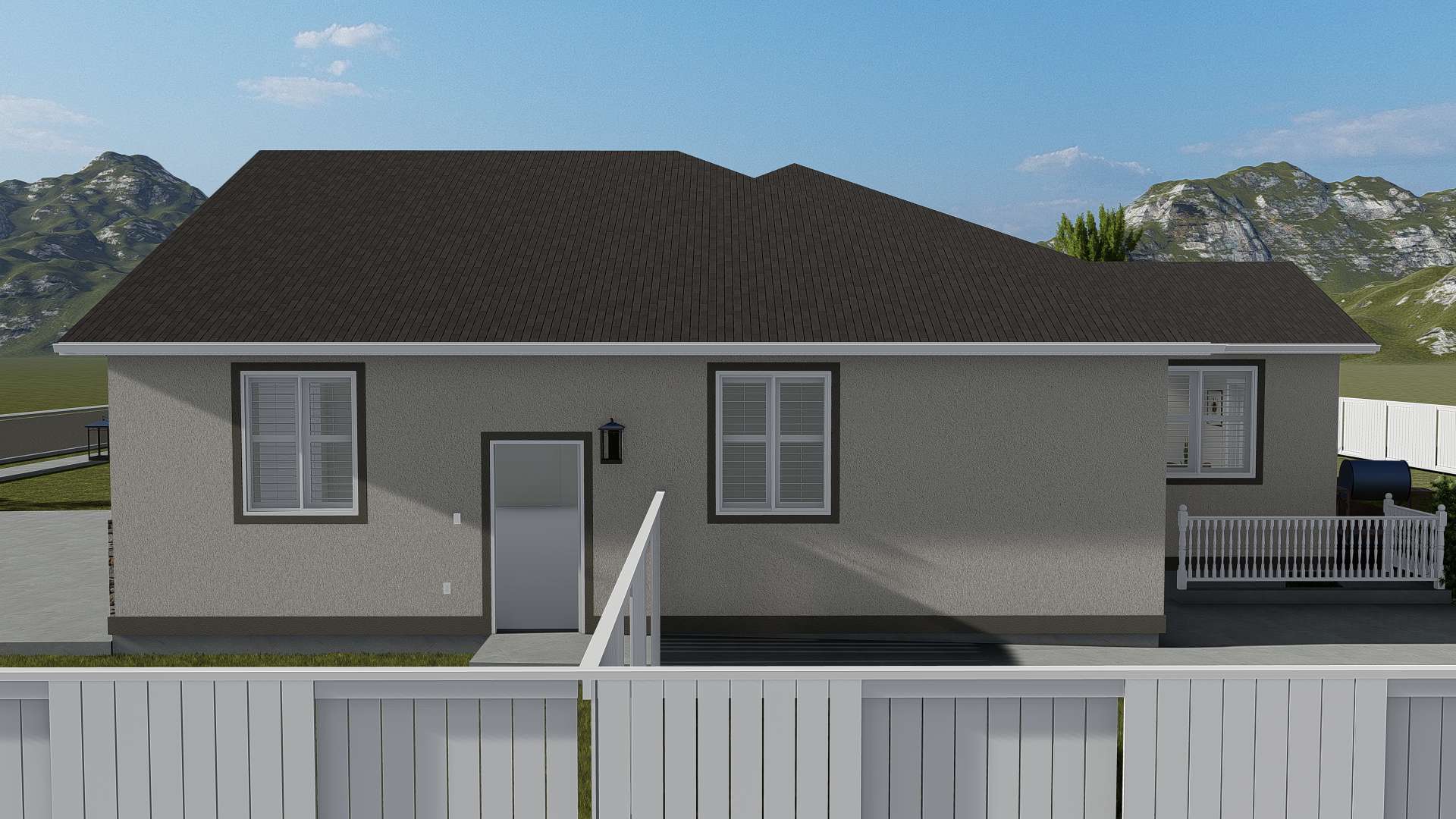 Side View of this 3-Bedroom, 1972 Sq Ft Plan - 187-1160