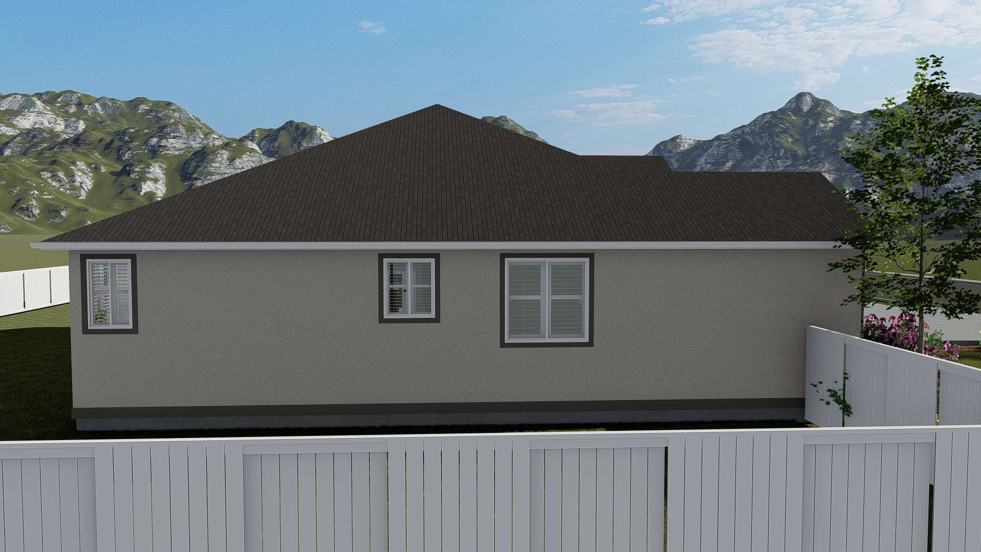 Side View of this 3-Bedroom, 1972 Sq Ft Plan - 187-1160